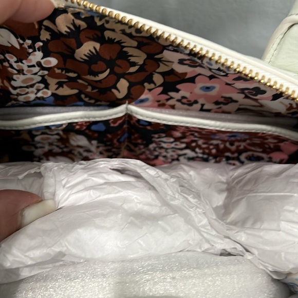 Vera Bradley Quilted Mario Satchel White Genuine Leather - Picture 13 of 14